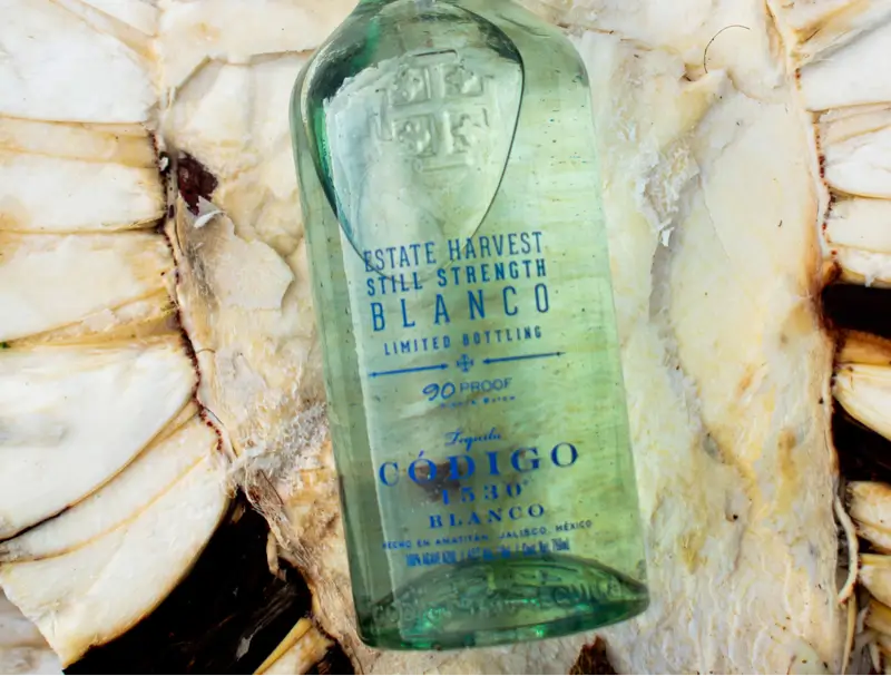 Blanco Still Strength Estate Harvest Tequila Bottle